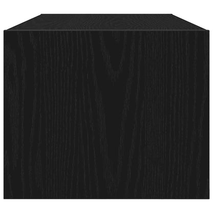 Mobile Porta TV Rovere Nero 80x31x25,5 cm in Legno Multistrato - homemem39