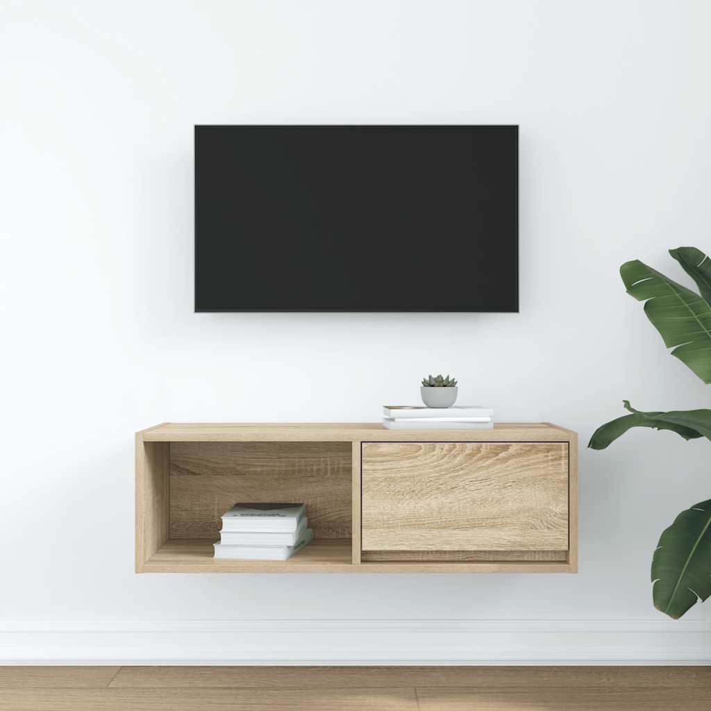 Mobile Porta TV Rovere Sonoma 80x31x25,5 cm Legno Multistrato - homemem39