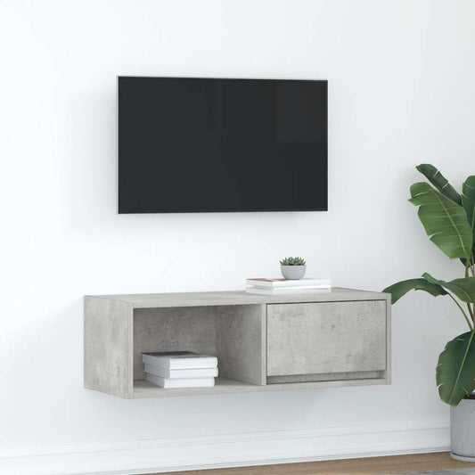 Mobile per TV Grigio Cemento 80x31x25,5 cm Legno Multistrato - homemem39