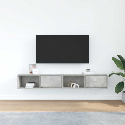 Mobili TV 2 pz Grigio Cemento 80x31x25,5cm in Legno Multistrato - homemem39