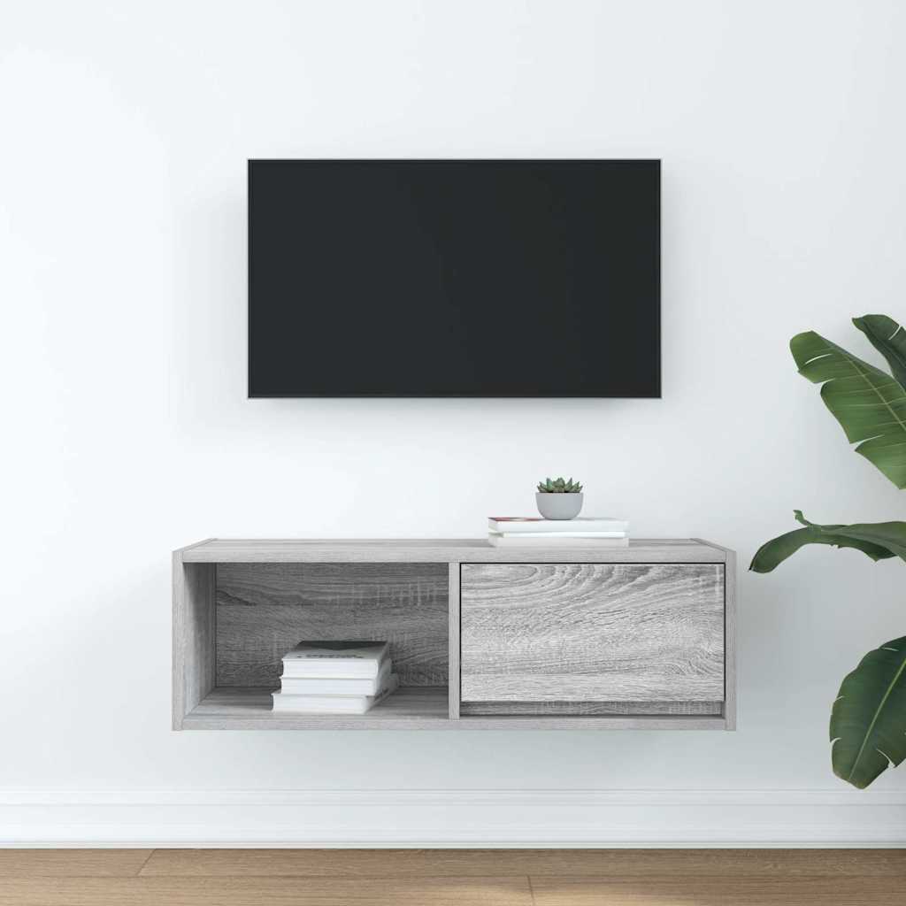 Mobile Porta TV Grigio Sonoma 80x31x25,5 cm Legno Multistrato - homemem39