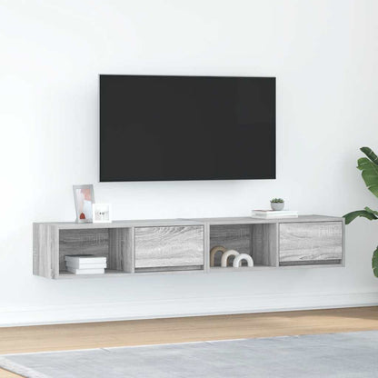 Mobili TV 2pz Grigio Sonoma 80x31x25,5 cm Legno Multistrato - homemem39
