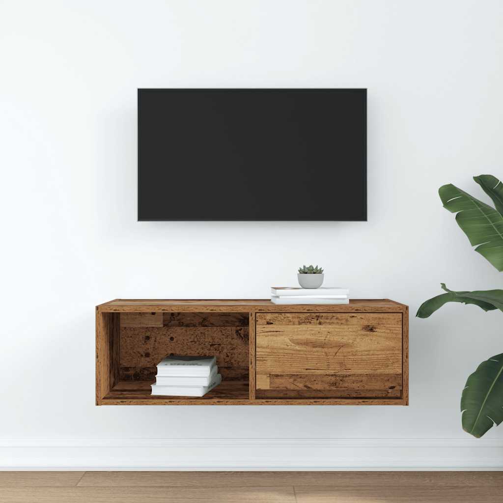 Mobile Porta TV Legno Antico 80x31x25,5 cm Legno Multistrato - homemem39