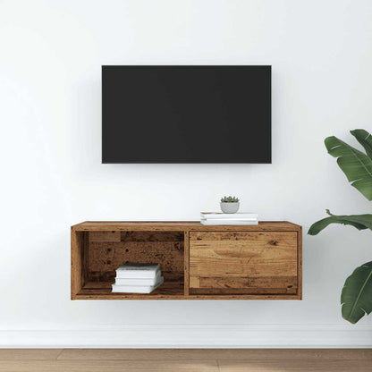 Mobile Porta TV Legno Antico 80x31x25,5 cm Legno Multistrato - homemem39