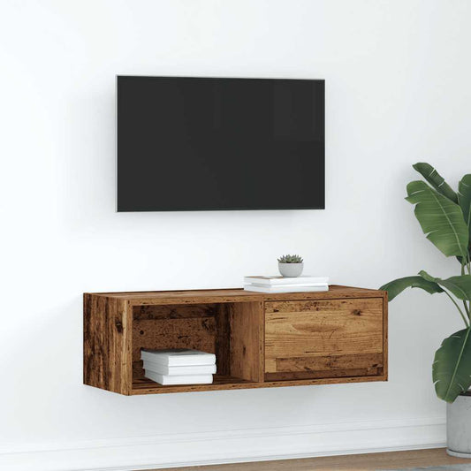 Mobile Porta TV Legno Antico 80x31x25,5 cm Legno Multistrato - homemem39