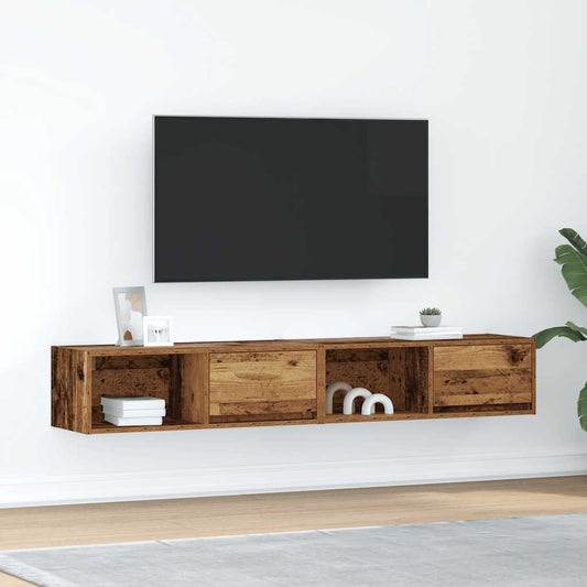 Mobili Porta TV 2 pz Legno Antico 80x31x25,5 cm in Truciolato - homemem39