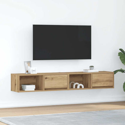 Mobili Porta TV 2 pz Rovere Artigianale 80x31x25,5cm Truciolato - homemem39