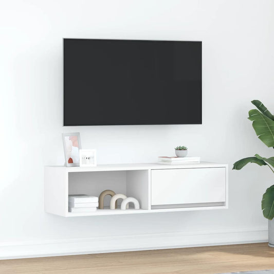 Mobile Porta TV Bianco 100x31x25,5 cm in Legno Multistrato - homemem39