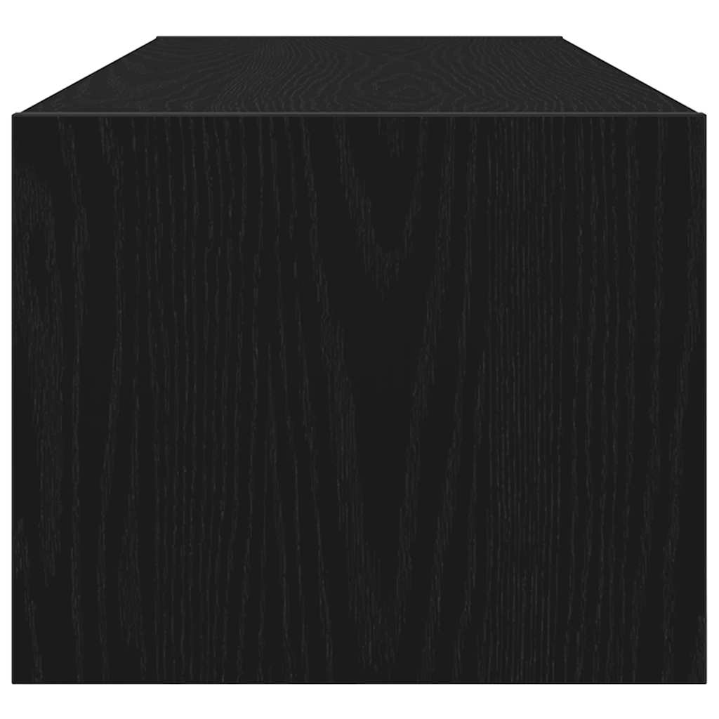 Mobile Porta TV Rovere Nero 100x31x25,5 cm in Legno Multistrato - homemem39