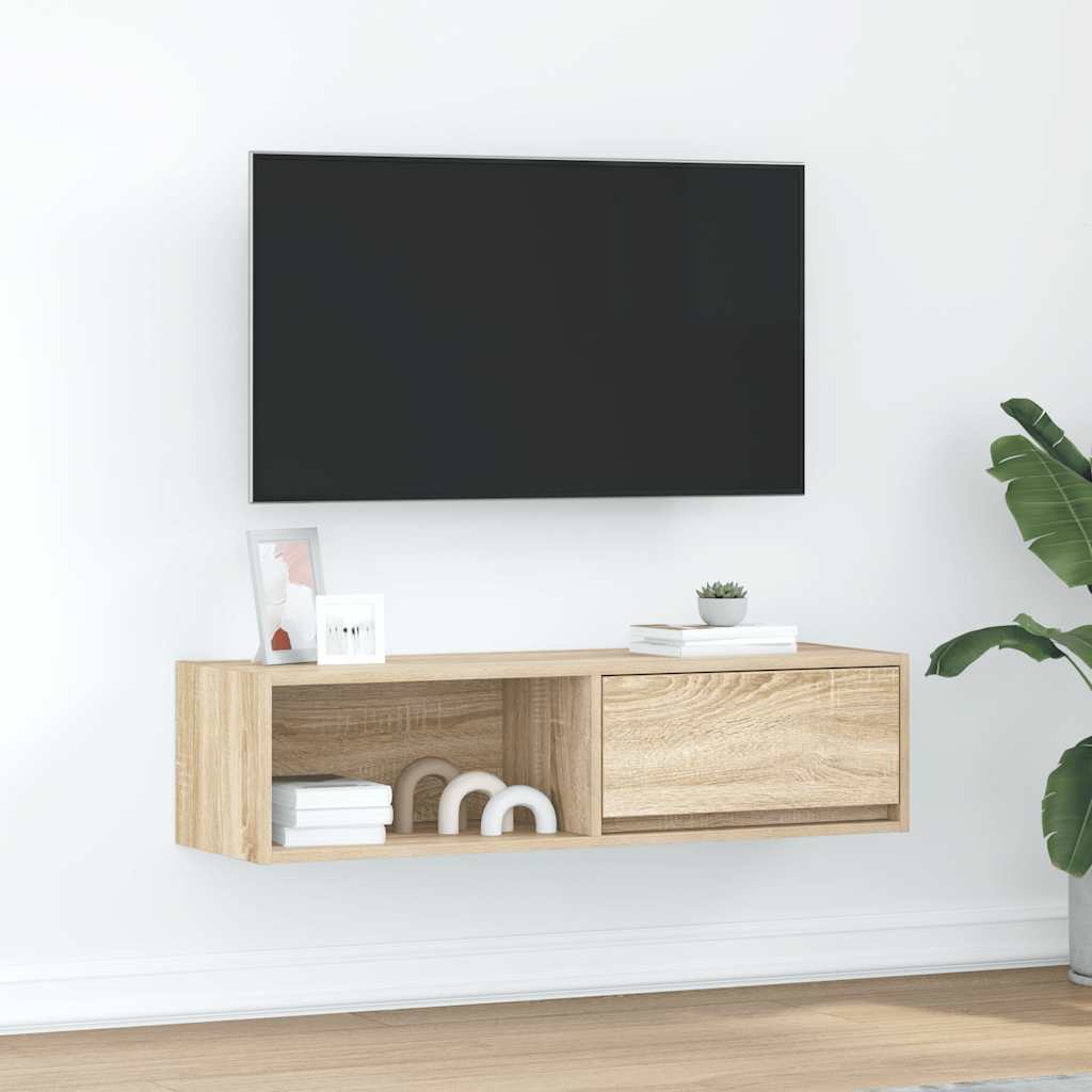 Mobile Porta TV Rovere Sonoma 100x31x25,5 cm Legno Multistrato - homemem39