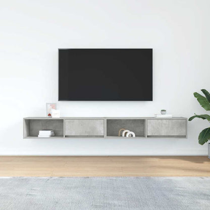 Mobili TV 2 pz Grigio Cemento 100x31x25,5 cm Legno Multistrato