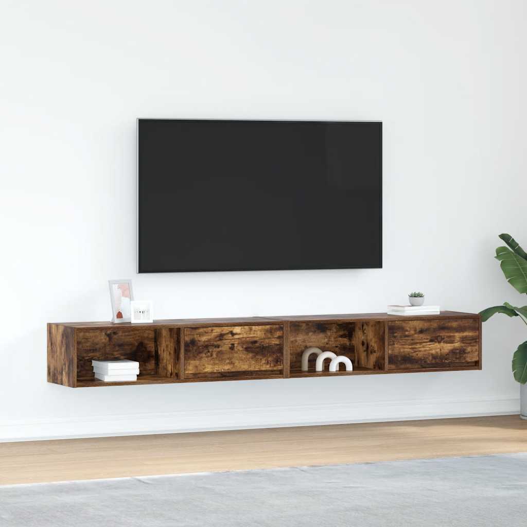 Mobili TV 2 pz Rovere Fumo 100x31x25,5 cm Legno Multistrato - homemem39