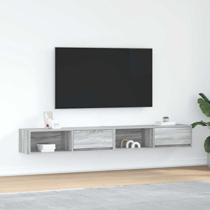 Mobili TV 2pz Grigio Sonoma 100x31x25,5 cm Legno Multistrato - homemem39
