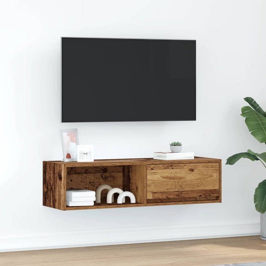 Mobile Porta TV Legno Antico 100x31x25,5 cm Legno Multistrato