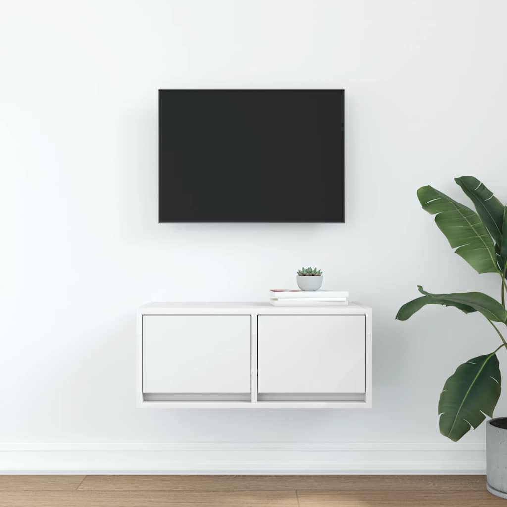 Mobile Porta TV Bianco 60x31x25,5 cm in Legno Multistrato - homemem39