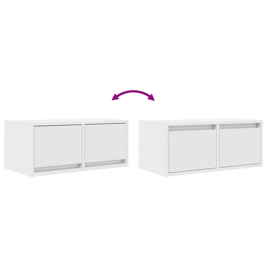 Mobile Porta TV Bianco 60x31x25,5 cm in Legno Multistrato - homemem39