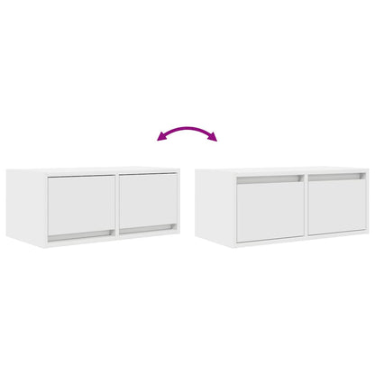Mobile Porta TV Bianco 60x31x25,5 cm in Legno Multistrato - homemem39