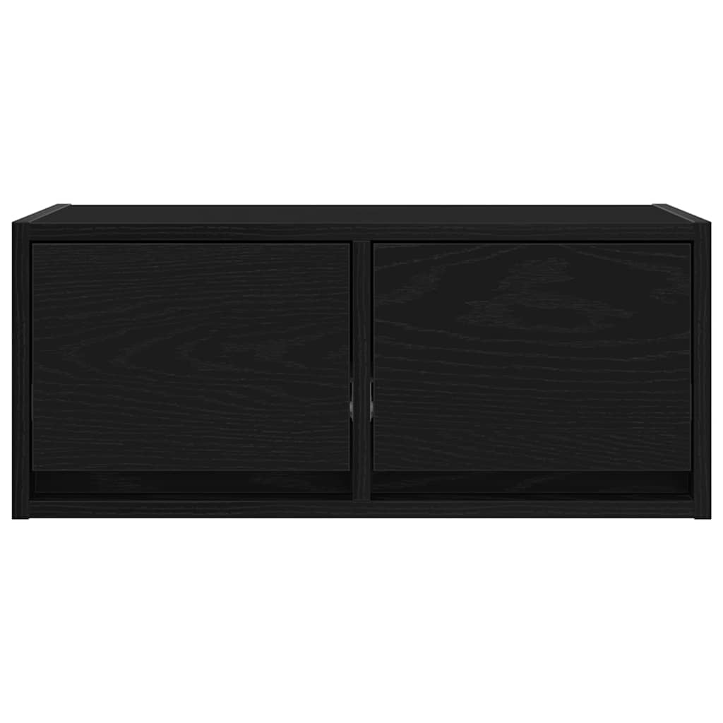 Mobile Porta TV Rovere Nero 60x31x25,5 cm in Legno Multistrato - homemem39