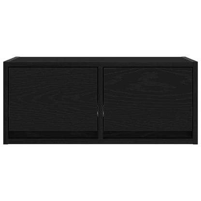 Mobile Porta TV Rovere Nero 60x31x25,5 cm in Legno Multistrato - homemem39