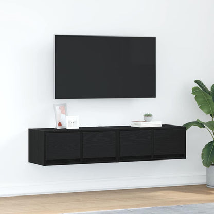 Mobili TV 2 pz Rovere Nero 60x31x25,5 cm in Legno Multistrato - homemem39