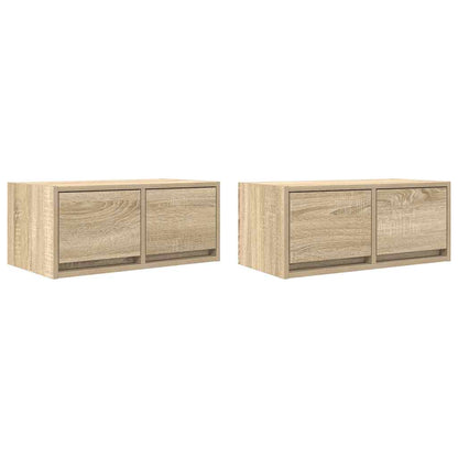 Mobili TV 2 pz Rovere Sonoma 60x31x25,5 cm in Legno Multistrato - homemem39