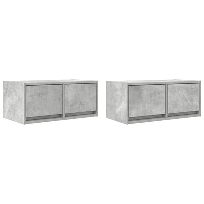 Mobili TV 2 pz Grigio Cemento 60x31x25,5cm in Legno Multistrato - homemem39