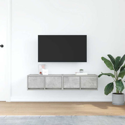 Mobili TV 2 pz Grigio Cemento 60x31x25,5cm in Legno Multistrato - homemem39
