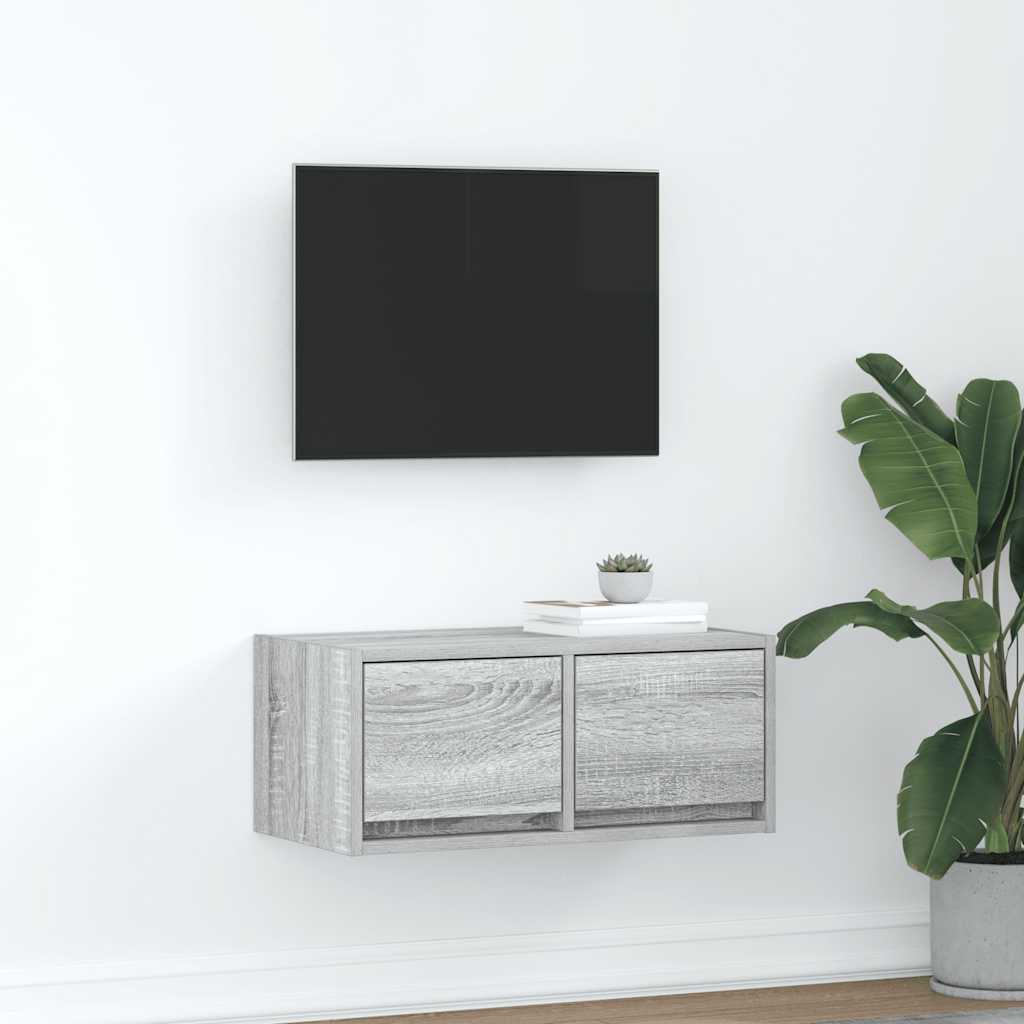 Mobile Porta TV Grigio Sonoma 60x31x25,5 cm Legno Multistrato - homemem39