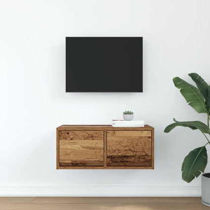 Mobile Porta TV Legno Antico 60x31x25,5 cm Legno Multistrato - homemem39