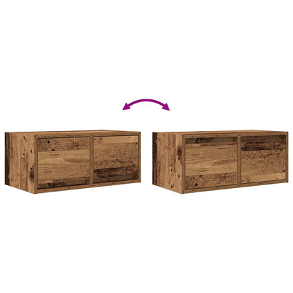Mobile Porta TV Legno Antico 60x31x25,5 cm Legno Multistrato - homemem39