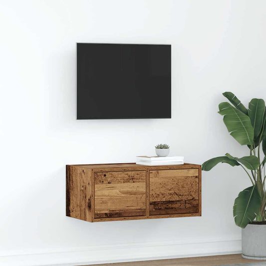 Mobile Porta TV Legno Antico 60x31x25,5 cm Legno Multistrato - homemem39