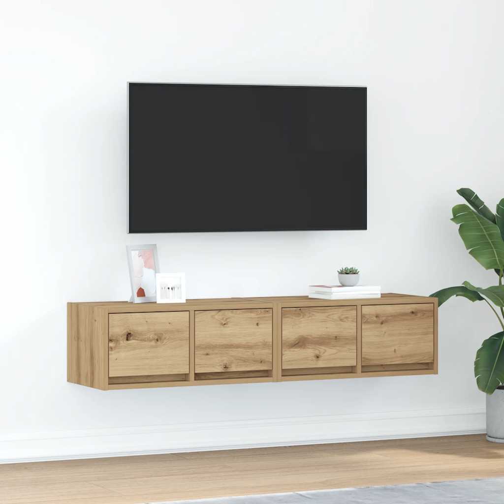 Mobili Porta TV 2 pz Rovere Artigianale 60x31x25,5cm Truciolato - homemem39