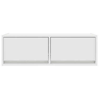 Mobili TV a Parete 2pz Bianchi 80x31x25,5 cm Legno Multistrato - homemem39