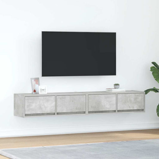 Mobili TV 2 pz Grigio Cemento 80x31x25,5cm in Legno Multistrato - homemem39