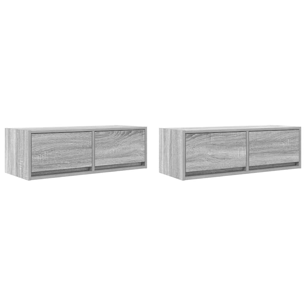 Mobili TV 2pz Grigio Sonoma 80x31x25,5 cm Legno Multistrato - homemem39