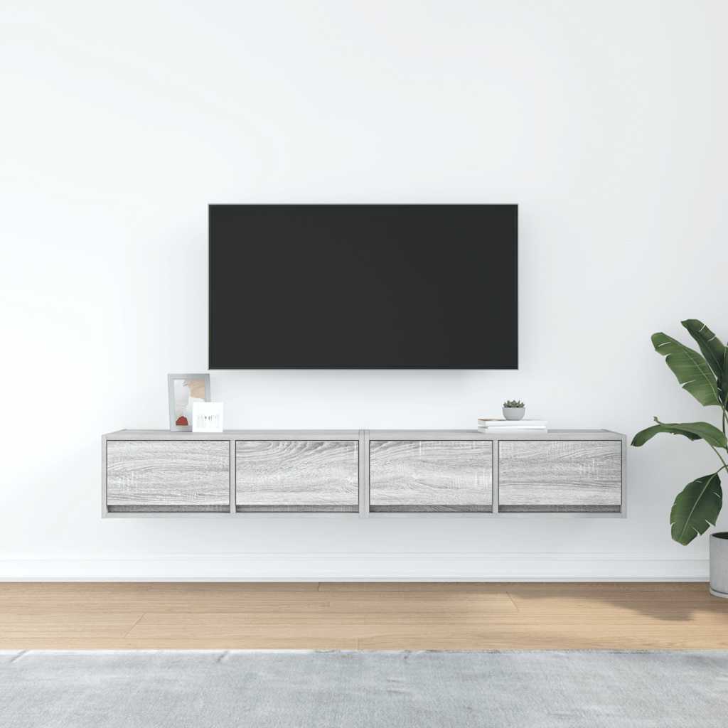 Mobili TV 2pz Grigio Sonoma 80x31x25,5 cm Legno Multistrato - homemem39