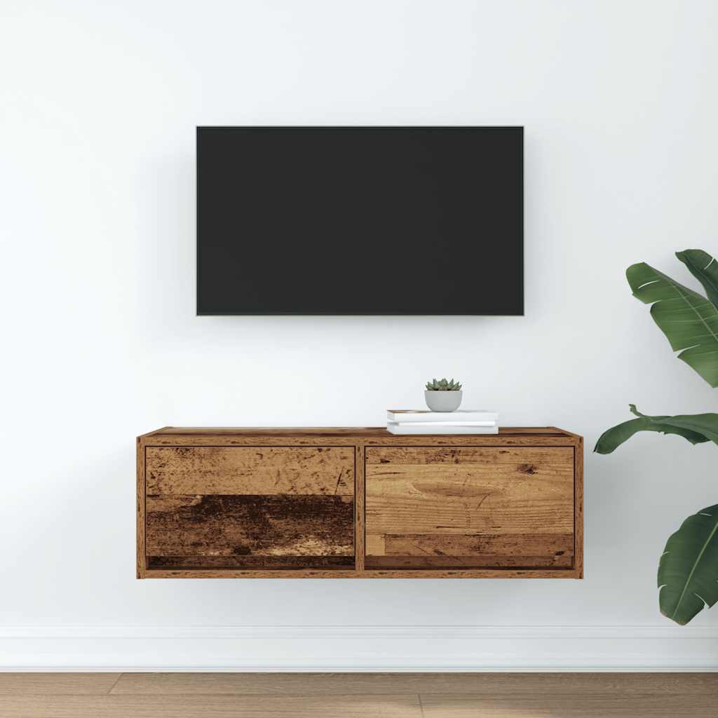 Mobile Porta TV Legno Antico 80x31x25,5 cm Legno Multistrato - homemem39