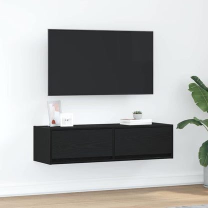Mobile TV Rovere nero 100 x 31 x 25.5 cm Legno multistrato