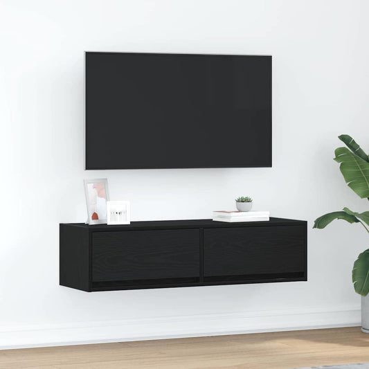 Mobile TV Rovere nero 100 x 31 x 25.5 cm Legno multistrato