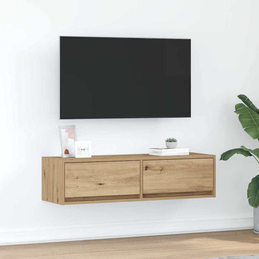 Mobile TV con cassetto rovere artigianale 100 x 31 x 25,5 cm