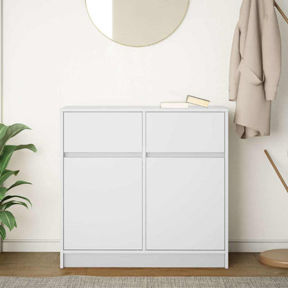 Credenza con Cassetto Bianco 80x34x76 cm in Legno Multistrato - homemem39