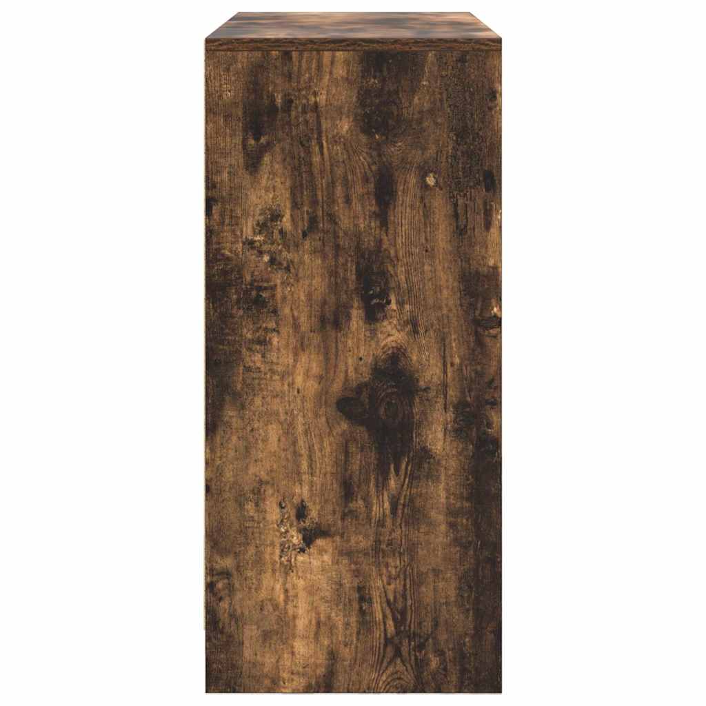 Credenza con Cassetto Rovere Fumo 80x34x76 cm in Truciolato - homemem39