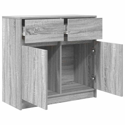 Credenza con Cassetto Grigio Sonoma 80x34x76 cm in Truciolato - homemem39