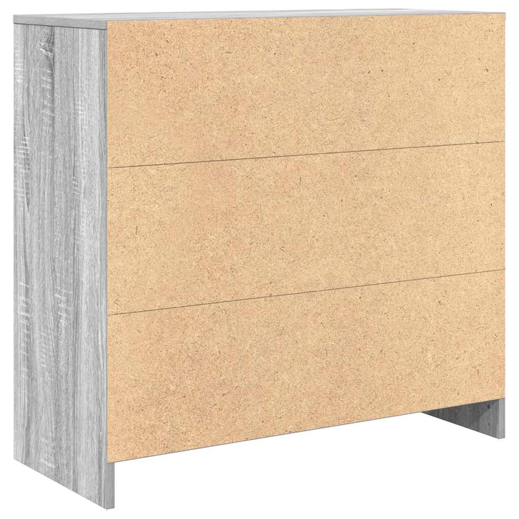 Credenza con Cassetto Grigio Sonoma 80x34x76 cm in Truciolato - homemem39