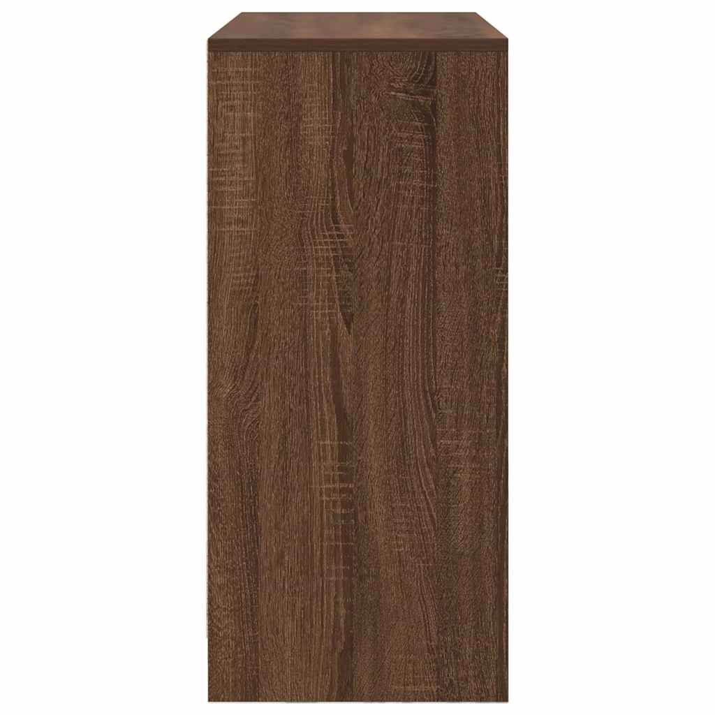 Credenza con Cassetto Rovere Marrone 80x34x76 cm in Truciolato - homemem39