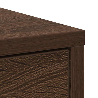 Credenza con Cassetto Rovere Marrone 80x34x76 cm in Truciolato - homemem39