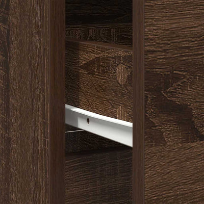 Credenza con Cassetto Rovere Marrone 80x34x76 cm in Truciolato - homemem39