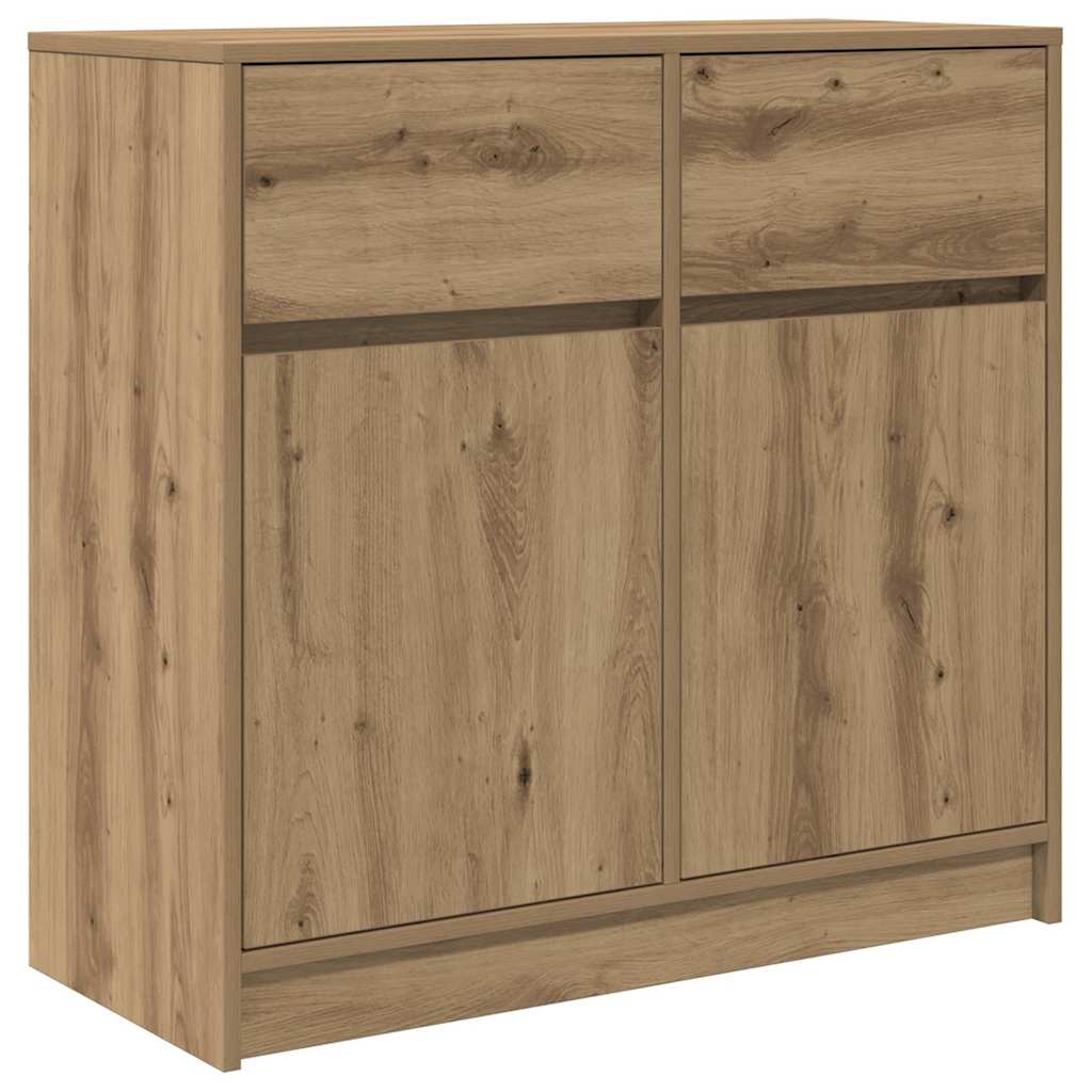 Credenza con Cassetto Rovere Artigianale 80x34x76 cm Truciolato