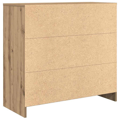 Credenza con Cassetto Rovere Artigianale 80x34x76 cm Truciolato