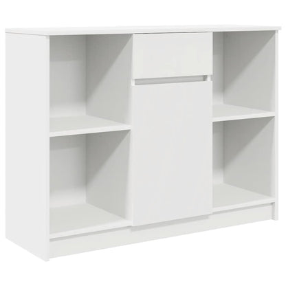 Credenza con Cassetto Bianco 101x35x76 cm in Legno Multistrato - homemem39